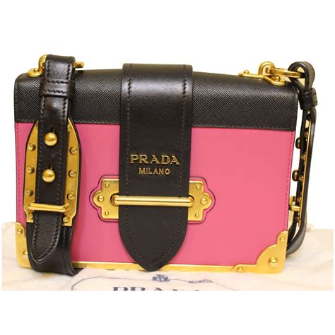 prada cahier white and black|PRADA City Calf Studded Folk Cahier Bag Black White.